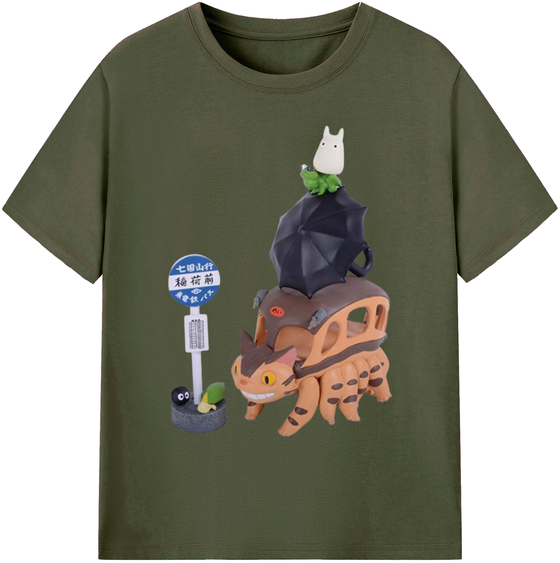 （画像用） となりのトトロ 草壁メイ 草壁サツキ My Neighbor Totoro Satsuki Kusakabe Mei Kusakabe 綿100％ メンズ半袖Tシャツ｜肌触りやわらか＆通気性